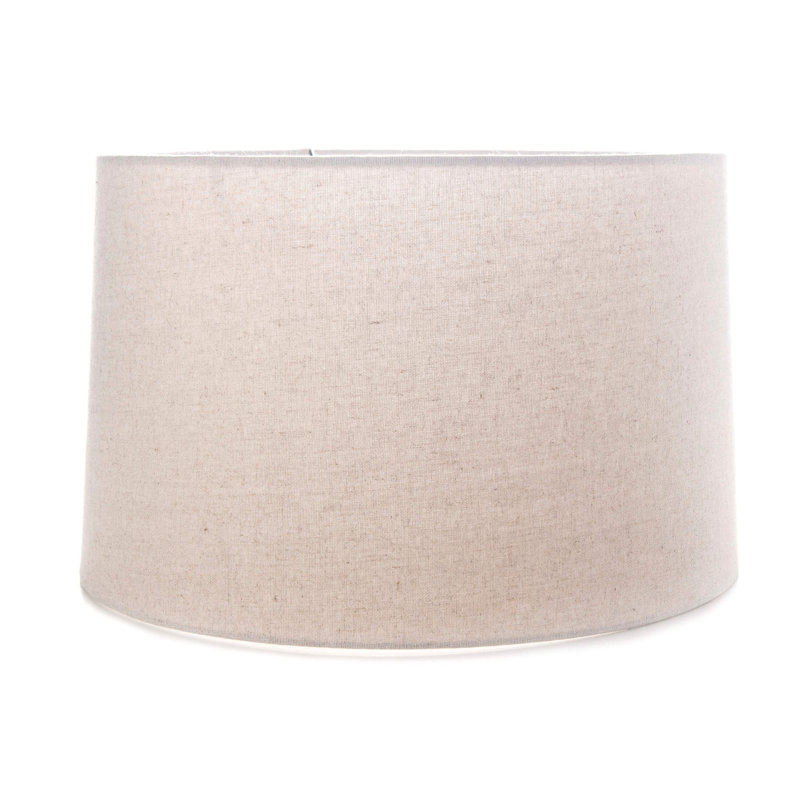 Linen Barrel Shade - Natural, 10" H x 16" W x 15" D