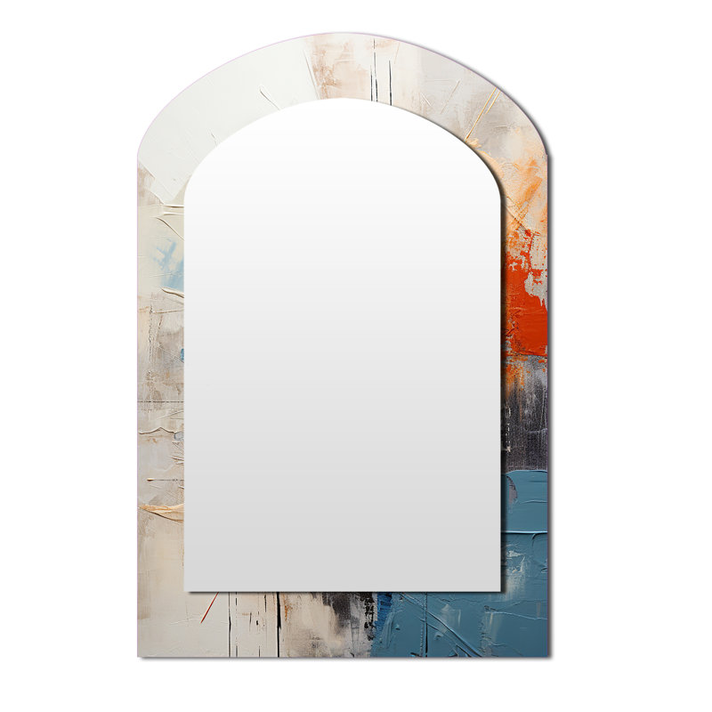 Décoration mosaïque orange abstraite Mosiac Charm - miroir mural orange, 43 po x 33 po