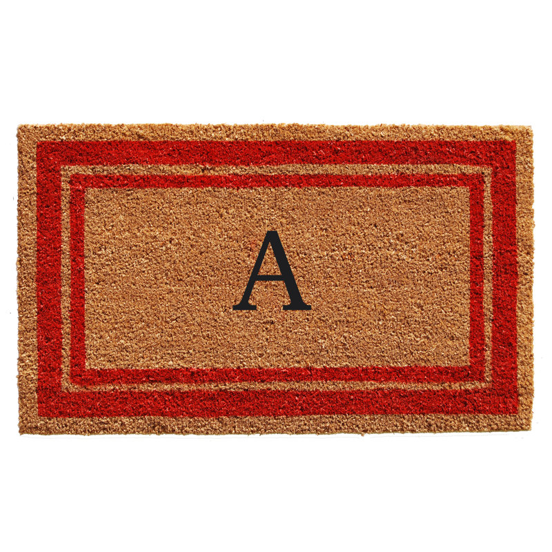 Tapis d'entrée antidérapant Stortz, Rectangle 1 pi 6 po x 2 pi 6 po, A, Rouge / Brun