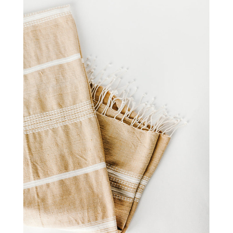Serviette de bain en coton Aden, Jaune