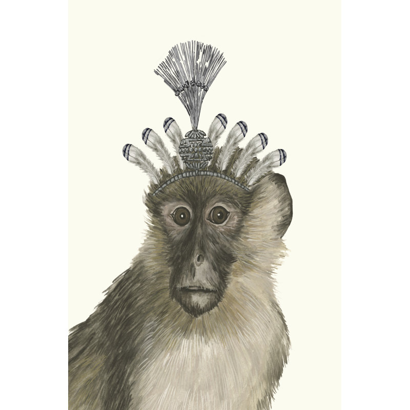 Majestic Monkey II - Wrapped Canvas Painting, 46cm H x 30cm W