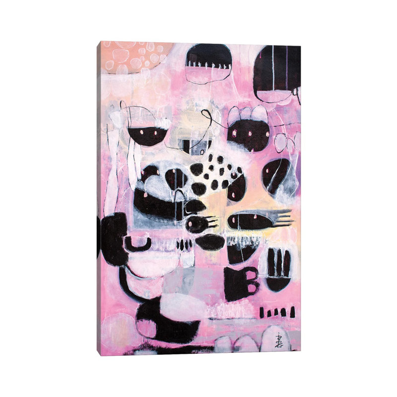 "You can go n'importe où" par Misako Chida - peinture sur toile tendue, H 40 po x l 26 po x P 1,5 po