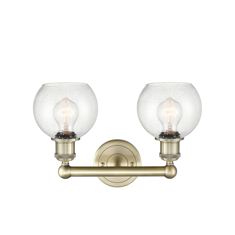 Cambria 2 - Light Dimmable Vanity Light, Seedy, Antique Brass