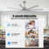 84 In. Indoor Ceiling Fan Without Light, With Remote Control