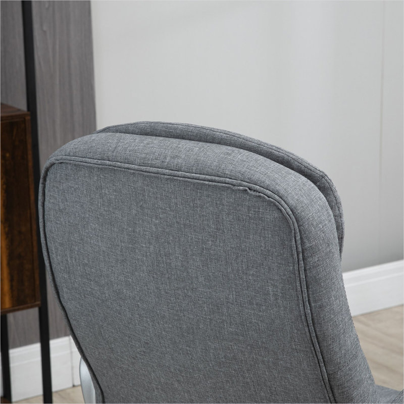 Chaises de bureau 9,9 x 11,6 x 17,2 po avec design réglable en éponge gris clair et cinq étoiles galvanisées (pied)