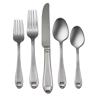 Satin Garnet 65 Piece 18/10 Stainless Steel Flatware Set, Service for 12