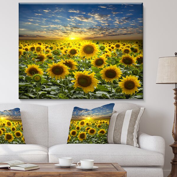 CounterArt Sunshiny Day Sunflower Tempered Glass Counter Saver