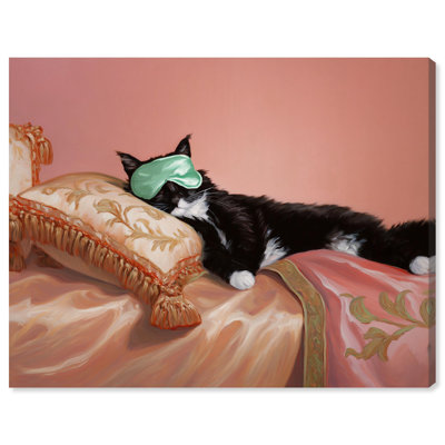 «Ornate Catnap», reproduction d'art sur toile par Art Remedy