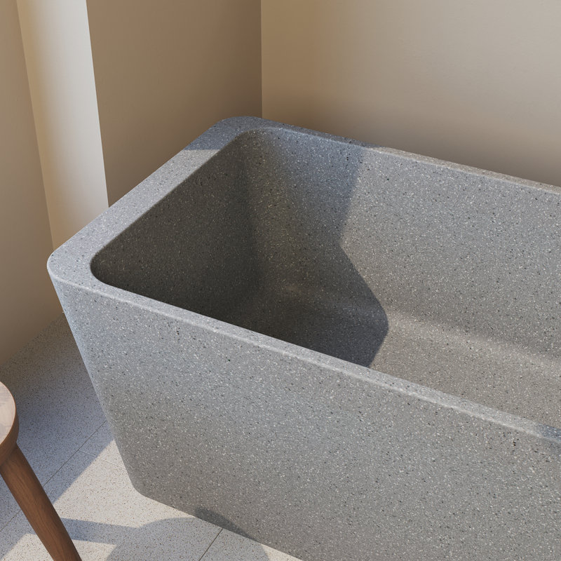 Baignoire de trempage autoportante 65 po Terrazzo