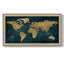 Bleu marine carte or - reproduction d'un seul cadre photo sur toile-978834444