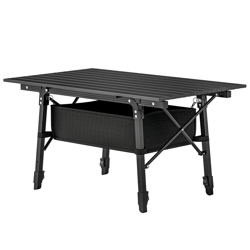 Table de camping portative pour pique-nique en plein air, petite table pliante en aluminium avec sac de rangement, sac de transport