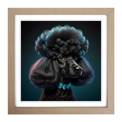 Poodle Dog Deco No.1 - Framed Print