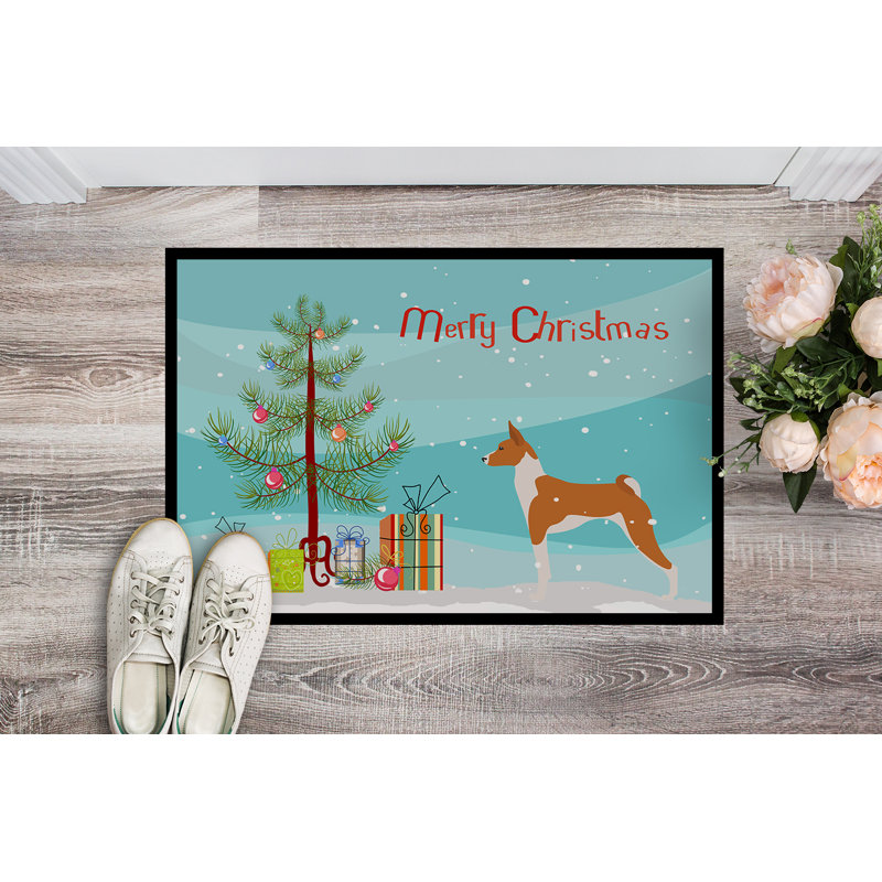 Tapis d'entrée antidérapant Burniece Basenji, Rectangle 2 pi x 3 pi