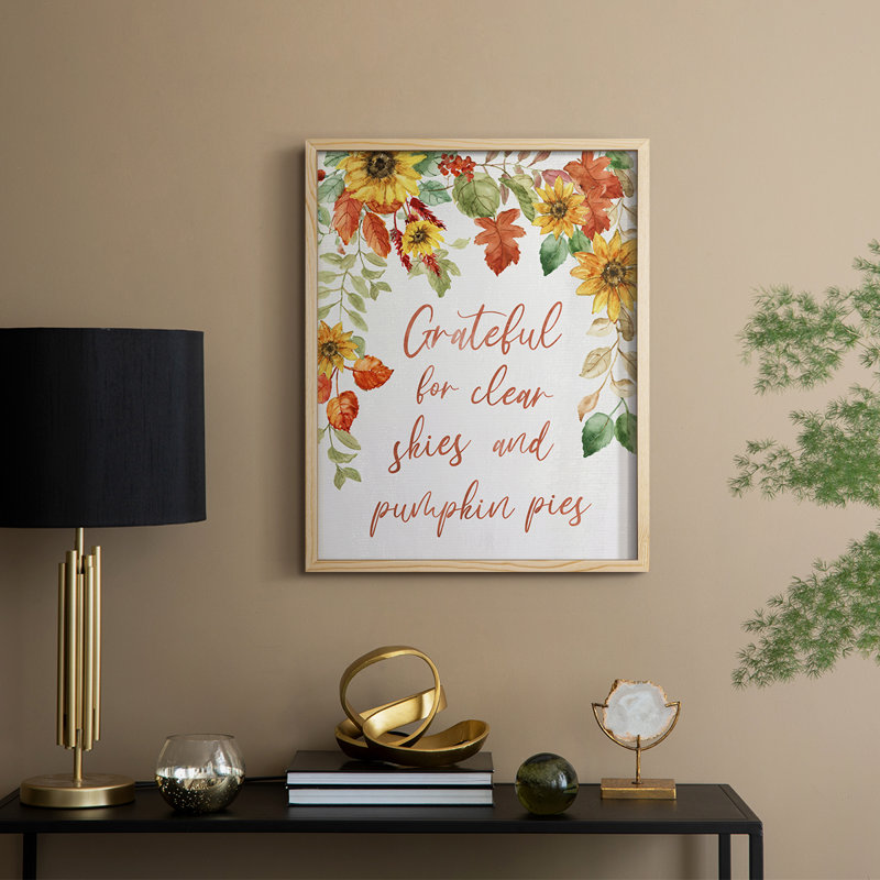 Feuilles d'automne II, reproduction encadrée - bois massif, Naturel, H 15 po x l 12 po