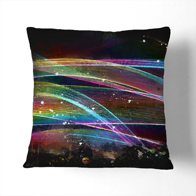 Rainbow Smoke Vol (1) Square Throw Cushion, 55cm H x 55cm W x 20cm D