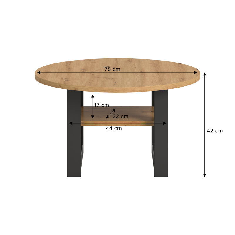 Albrian Coffee Table With Storage Space, Artisan 