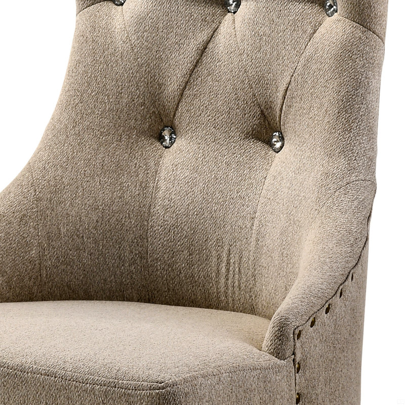 Ensemble de 2 chaises capitonnées à dossier