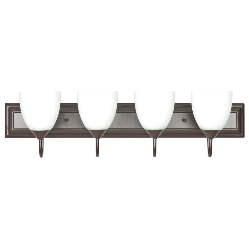 Appliquee à bras 4 lumières Billmont, Bronze huilé, H 32 po x l 7 po x P 6 po