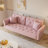 Tufted Loveseat, Upholstered Sofa With Throw Pillow-1588862164