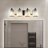 4-light Black Bathroom Vanity Light with Crystal Glass Shade-681862930-681962206