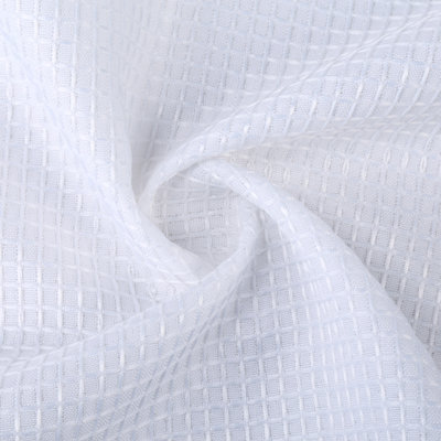 Ensemble de rideaux et cantonnières de cuisine, rideaux à carreaux gaufrés 100 % polyester imperméable avec passe-tringle pour cuisine, salle de bain et buanderie