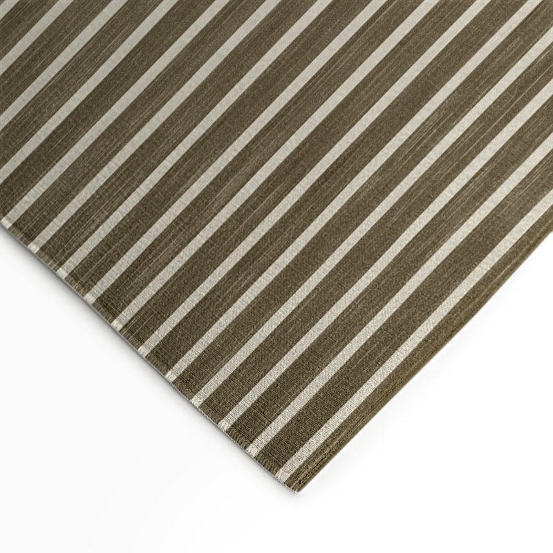 Tapis intérieur / extérieur brun HorizontalStripes, Rectangulaire 3 pi x 5 pi