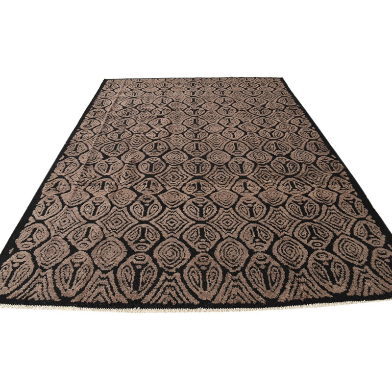 Tapis noir et brun 8 x 11 Pham