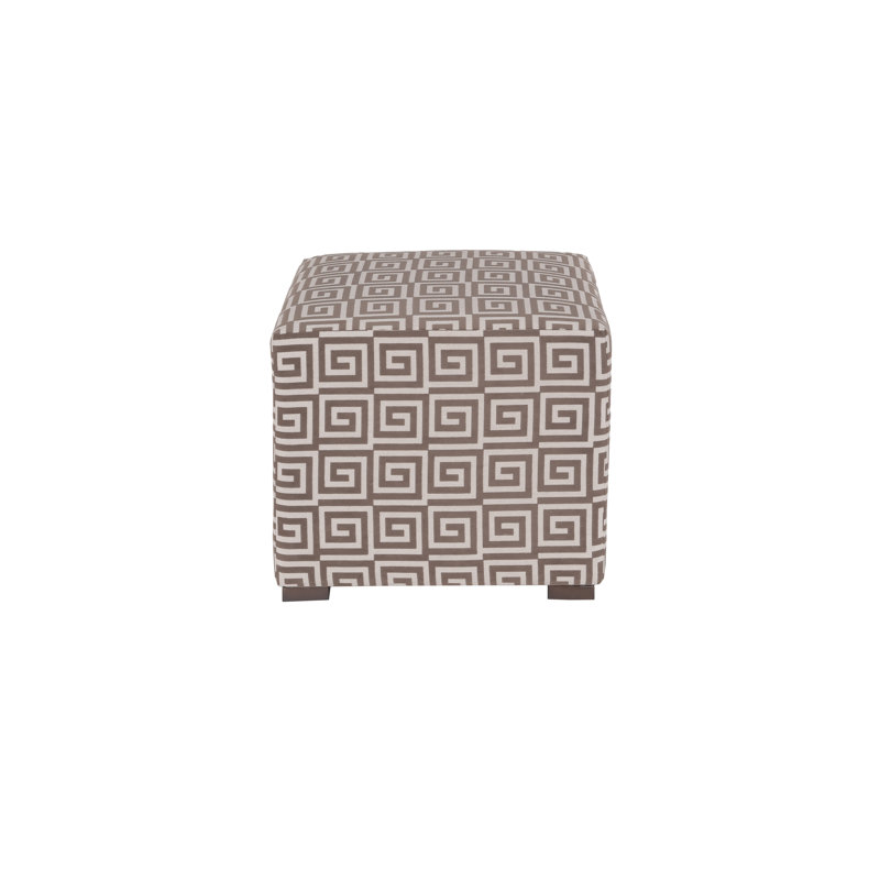 Eesha Upholstered Ottoman, Taupe/Truffle Polyester