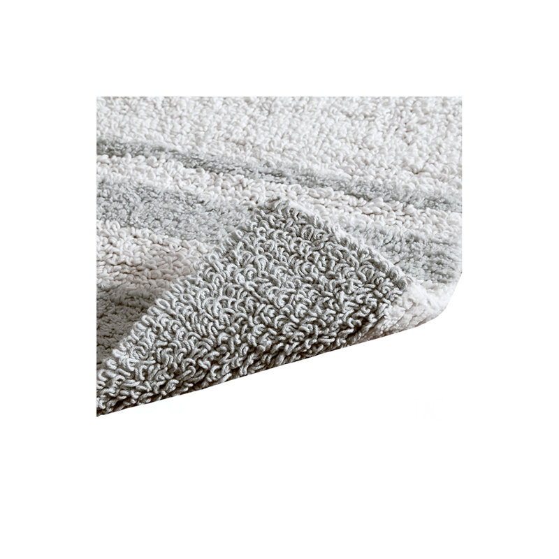 Reversible Bath Rug, Gray, Single- 72" L x 24" W