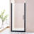 34-35.5"W x 75"H Pivot Single Swing Shower Door, Aluminium Alloy in Matte Black, 1/4" (6mm) Thick SGCC Tempered Clear Glass.