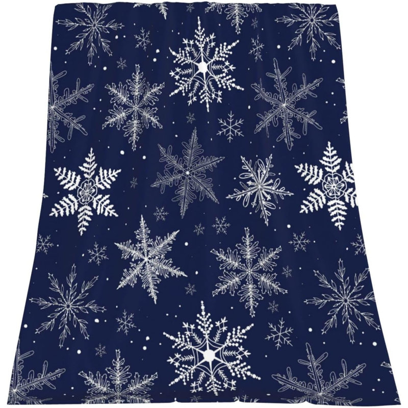 40 x 50 po Snowflake Blue Christmas