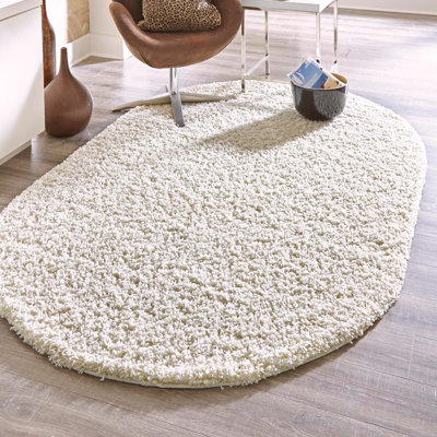 Tapis ivoire à poil long Eginhardt