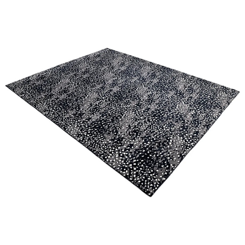 Viviana Abstract Area Rug in Black/Gray/White, Rectangle 8' x 10'