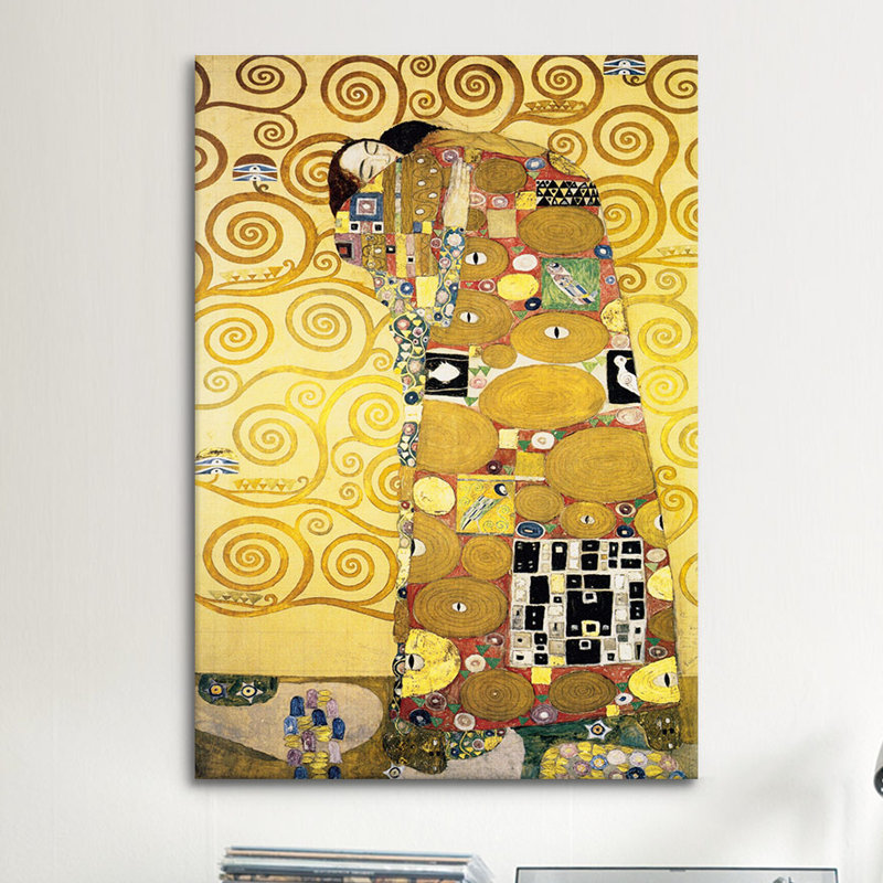 « Stoclet Palace » par Gustav Klimt, reproduction d'art sur toile, H 18 po x l 12 po x P 1,5 po, Toile tendue, Pas de tapis
