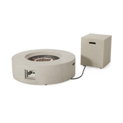 Fen Concrete Propane Smokeless Fire Pit Table
