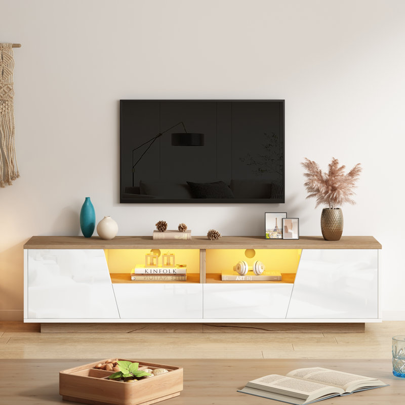 Unfinished TV Stand for TVs up to 65" with Fireplace Included