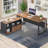 63" Executive Desk with File Cabinet