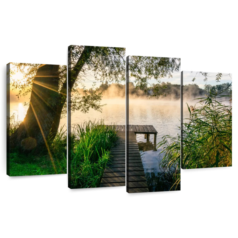 Lac Meess brumeux Wessling, H 27 po x l 43 po