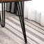 Table de salle à manger style rustique en pin foncé avec pieds en métal, pieds en épingle à cheveux industriels, polyvalente, l 33 po x P 60 po, H 30 po, placage