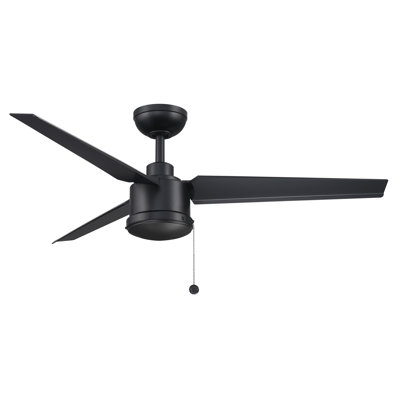 PC/DC 52 inch Indoor/Outdoor Ceiling Fan - Black