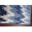 Tapis bleu / blanc noué à la main de conception unique 4 pi 11 po x 7 pi 10 po New Age
