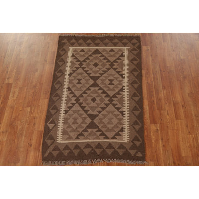 Reversible Wool Kilim Oriental Area Rug 3x5