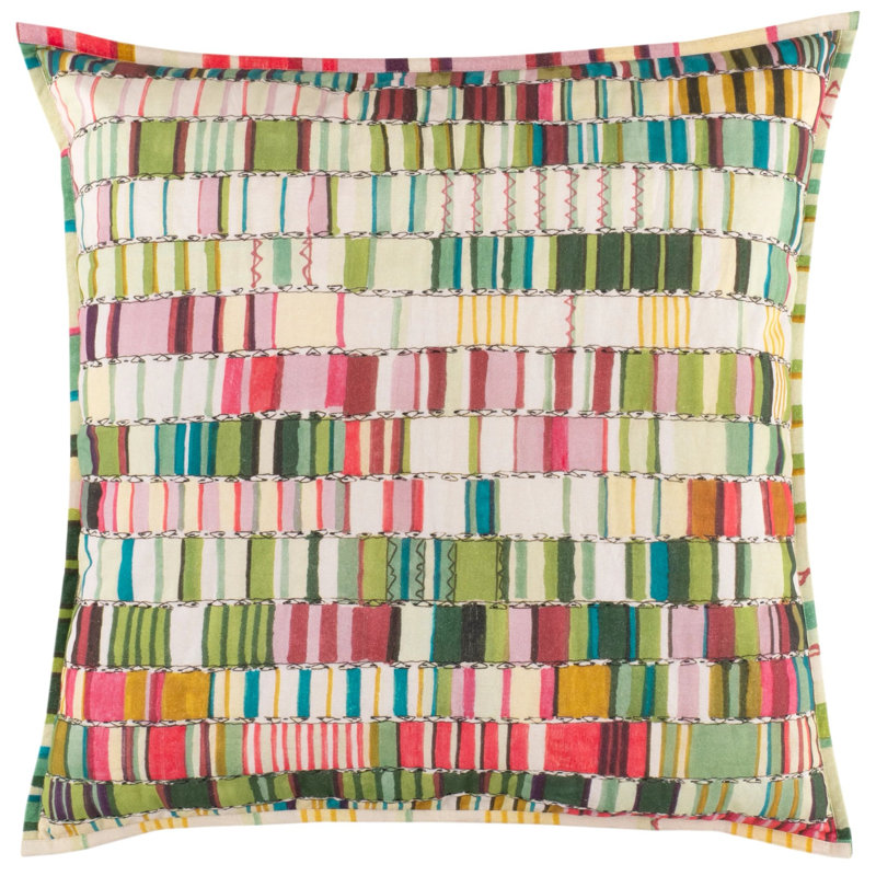 Penelope Stripe Multi Coverlet Sham, Euro