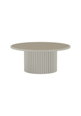 Milo Outdoor Round Coffee Table, Tan