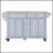 Durable Kitchen Island with Rubber Wood Countertop, Spacious Storage and Mobility for Modern Kitchens-1531358872