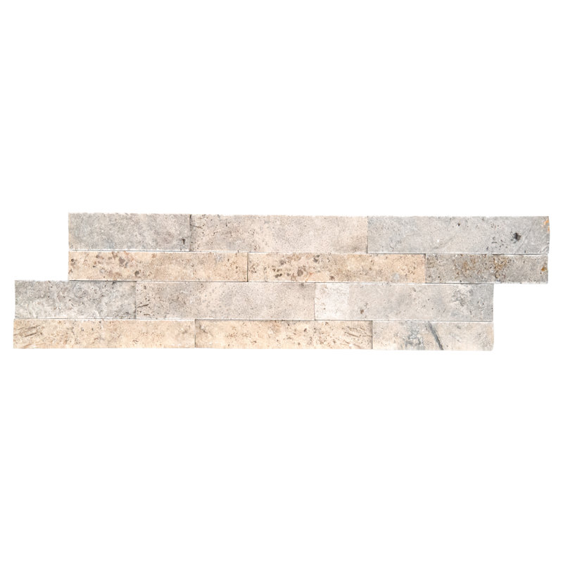 Stonecrest 4.5 in. x 16 in. Mini Split Face Natural Stone Ledger Panel Wall Tile, Argento Way