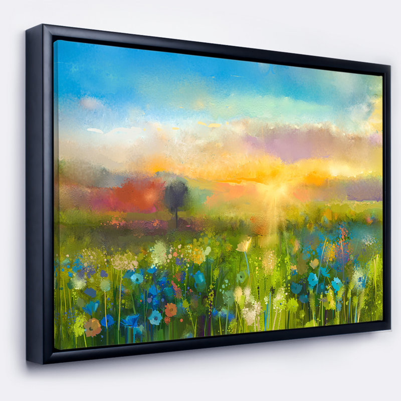 « coucher de soleil », impression sur toile, H 16 po x l 32 po x P 1 po