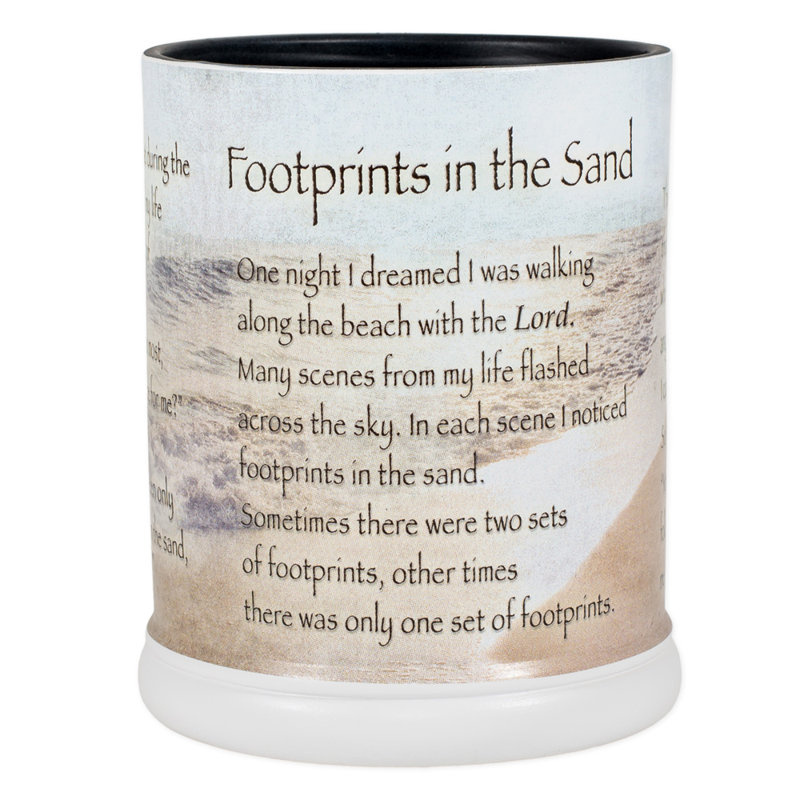 Footprint Candle Jar Warmer 8"H