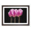 Row of Pink Tulips in Abstract - Picture Frame Painting Print-55761808-55761804