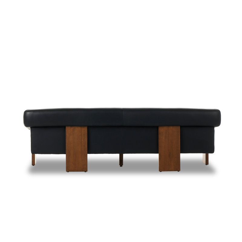 Cairo 90.5" Upholstered Sofa, Palermo Cognac Top Grain Leather